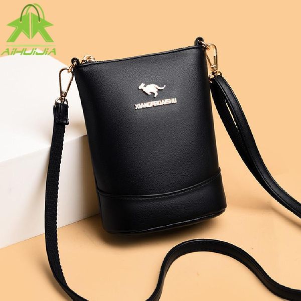 

fashion women's handbag pu leather solid color messenger bag luxury designer shoulder bags and mobile phone evening