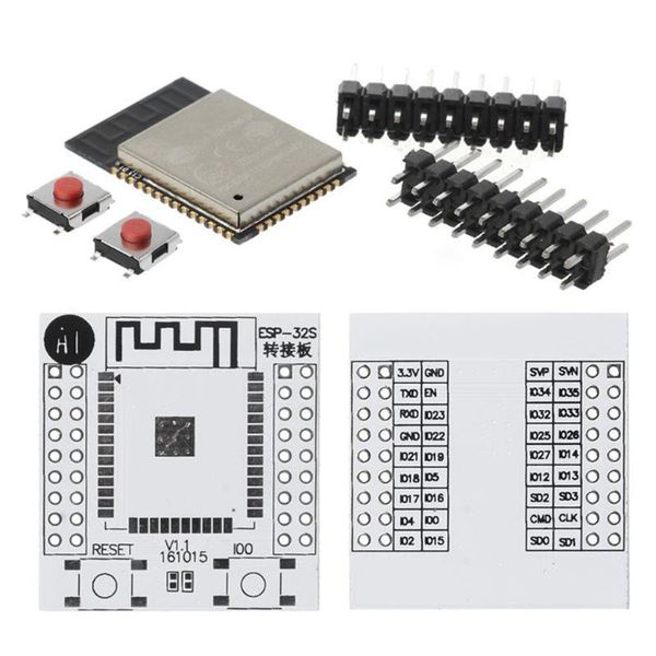 

interior decorations practical esp-wroom-32 wifi iot wlan ble module + esp-32s esp32 adapter board 2.54mm pitch