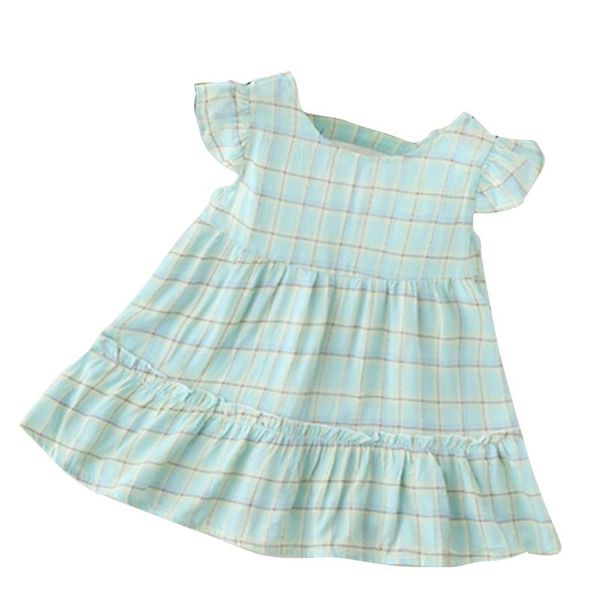 

girl's dresses toddler baby girl cotton breathable dress princess short puff sleeve casual summer children jumper sundress, Red;yellow