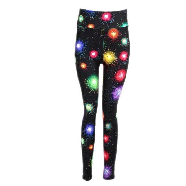 

women's leggings 230gsm buttery super soft fitness pants stretch good quality mom and girls magic fireworks black