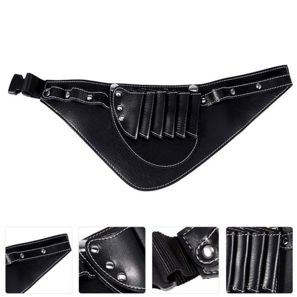 

hair scissors 1pc practical barber waist bag pu leather hairpins combs organizing pouch