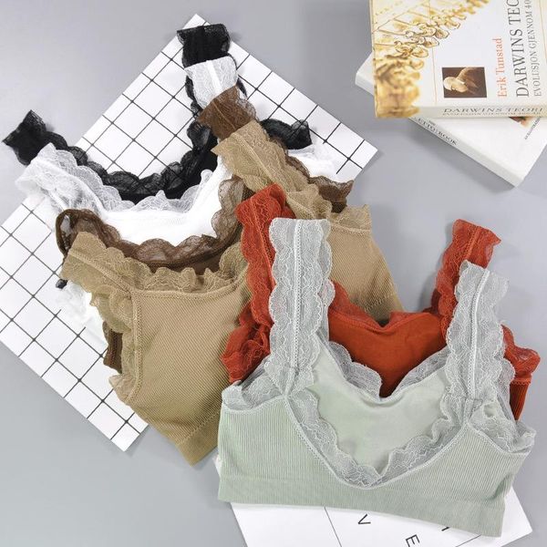 

yoga outfit 2021 lace sling bras for women beauty back bra elastic gather leisure fitness bralette