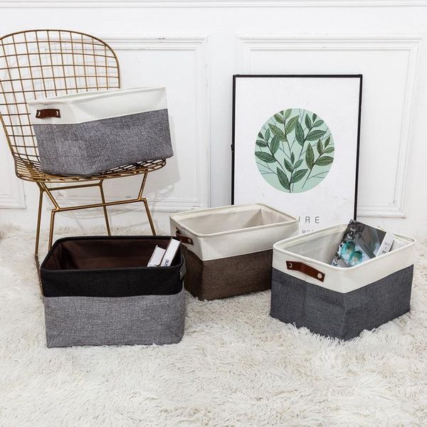 

linen storage box toy basket foldable portable cloth sundries baskets