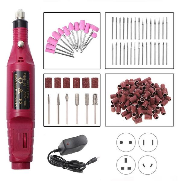 

nail drill & accessories 20000rpm electric machine portable manicure set milling cutter file gel remover
