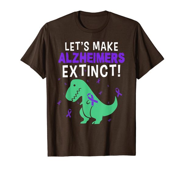 

alzheimers dinosaur funny t-shirt, White;black