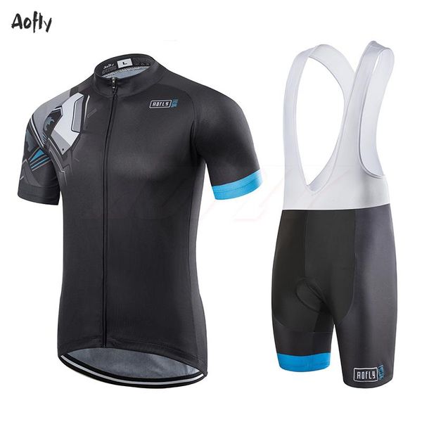 

racing sets summer men pro cycling jersey set riding wear mountain clothes casual bicycle clothing mtb bike suit quick dry, Black;blue