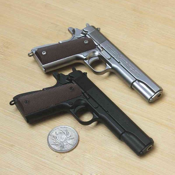 

29alloy 1:2.05 us m1911 metal model gun disassembly and shell throwing military fan collection toys can not be launched