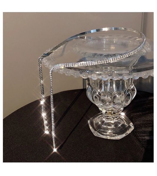 

tassel hoop korea simple diamond hair card temperament drill bit, Silver