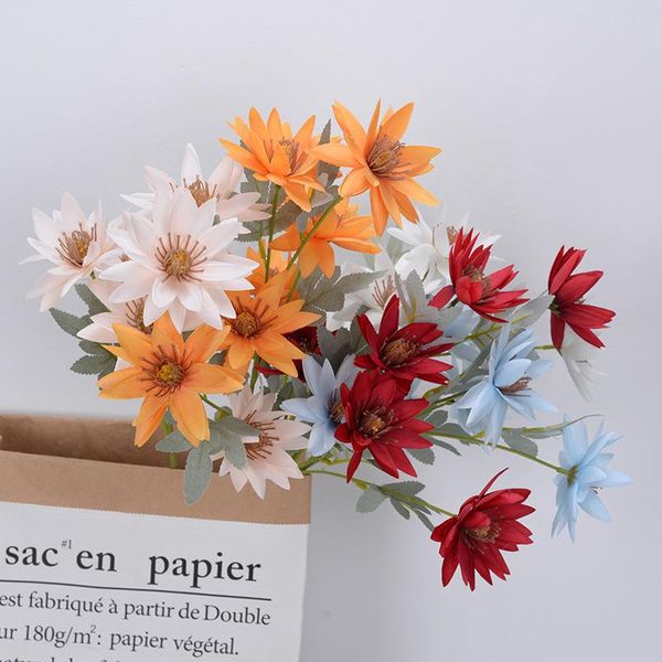 

decorative flowers & wreaths 1/3/5pcs 6 heads callistephus chinensis artificial home party wedding decor christmas