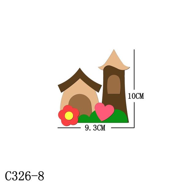 

painting supplies house wooden die scrapbooking c326-8 cutting dies