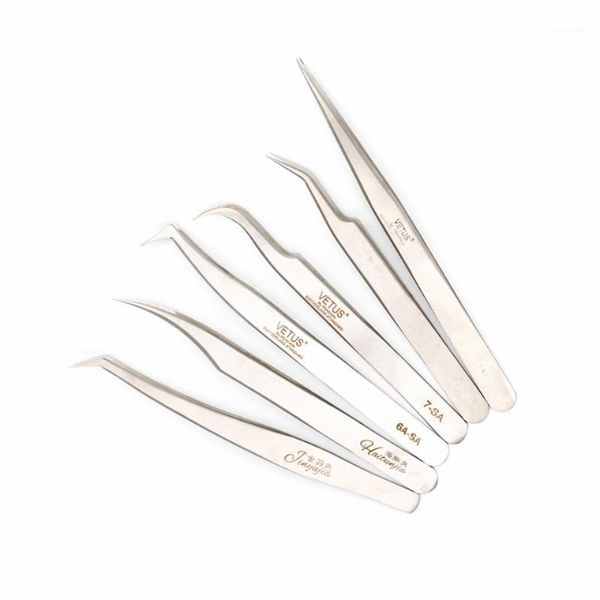 

stainless steel eyebrow eyelash tweezers professional makeup vetus volume fans lash extension accurate1