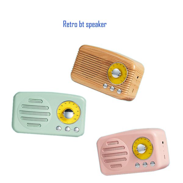 

vintage bluetooth 5.0 speaker 1200mah mono soundtrack with tf card aux jack