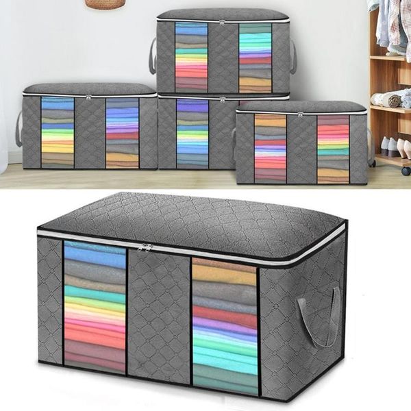 

storage bags foldable double window quilt bag sorting organizer clothes packing container home luggage