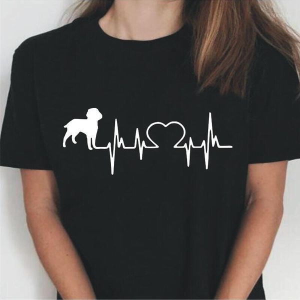 

funny wirehaired pointing griffon dog short sleeve t shirt women plus size summer fashion tee femme camiseta mujer women's t-shirt, White