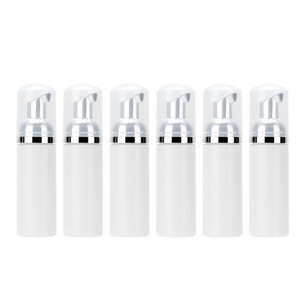 

storage bottles & jars 6pcs creative 50ml pump bottle dispenser home travel bubble making (white, golden head)