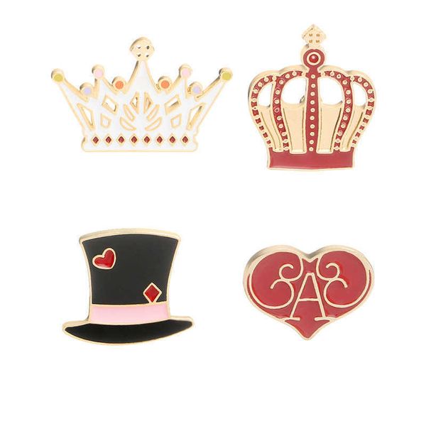 

75%off new jewelry cartoon cute gentleman hat crown love brooch a1, Gray