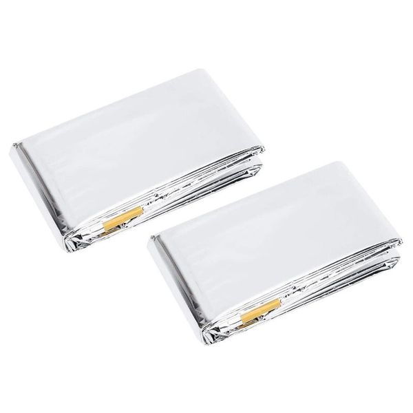 

2pcs outdoor camping waterproof sleeping bag anti sun emergency survival bags