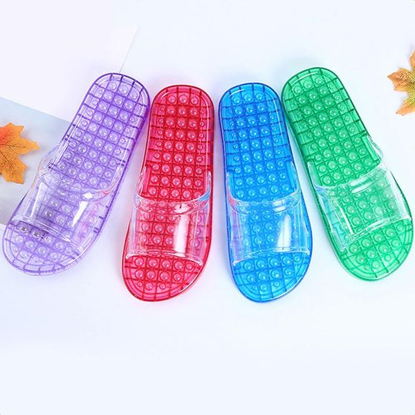 

slippers summer women hollow out sole word cool bathroom anti-skid wear-resistant home large size, Black