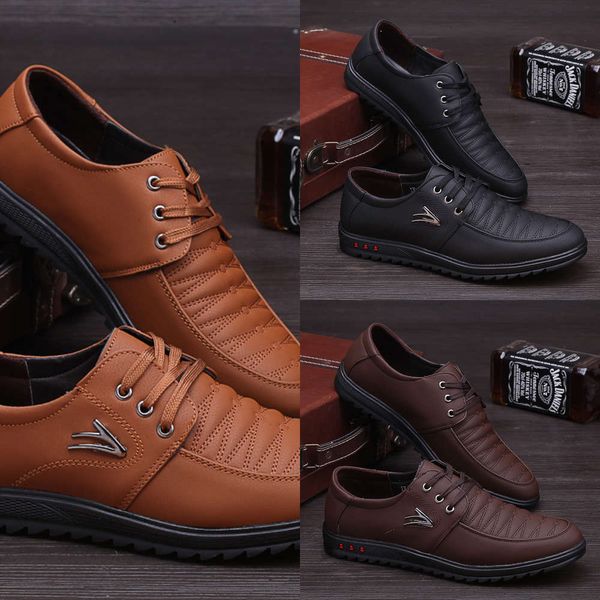 

casual shoes 2021 spring and summer new men's leisure business comfortable flat bottomed round head soft sole korean yjhz 40pc x3ld, Black