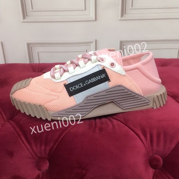 

new rockstud untitled open sneakers boots men women calfskin leather shoe platinum-finish studs trainers fashion lace-up casual shoes big si, Black