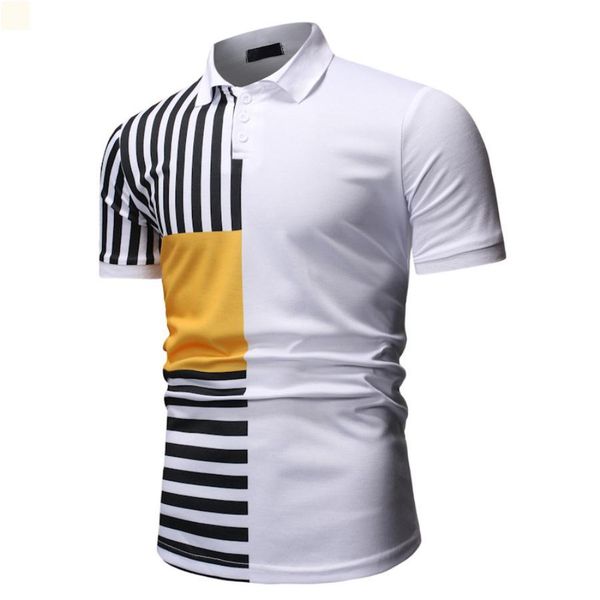 

men's crop collared t shirts 2021 dress male designers mens polo t shirt white t-shirt hip hop camisas de hombre fashion men clothing s, White;black