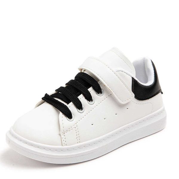 

sport sneaker for boys girls autumn white sneaker children casual shoes teenager sport shoes casual leather sneaker in girls g1025, Black;red