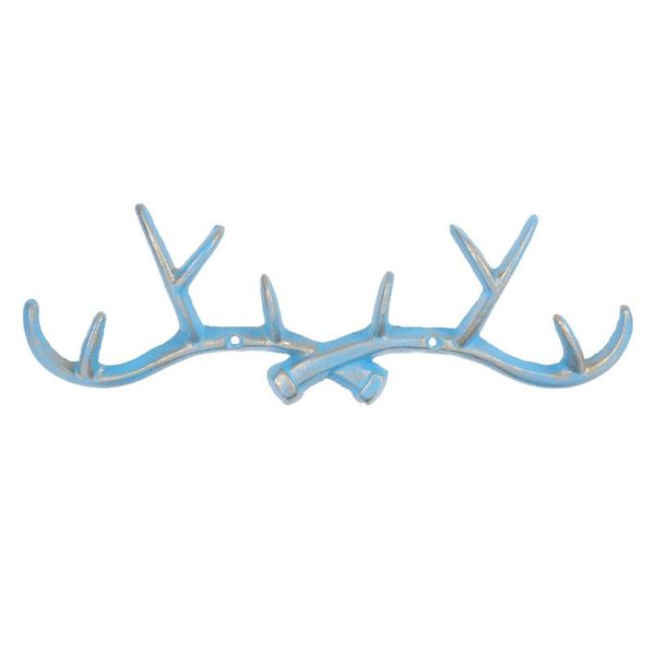 

hooks & rails 1pc cast iron antler shaped home hook wall hanger classic art