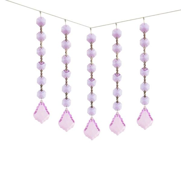 

38mm 10sets hanging red teardrop crystal chandelier prisms pendants glass beads for candelabra ceiling light wedding