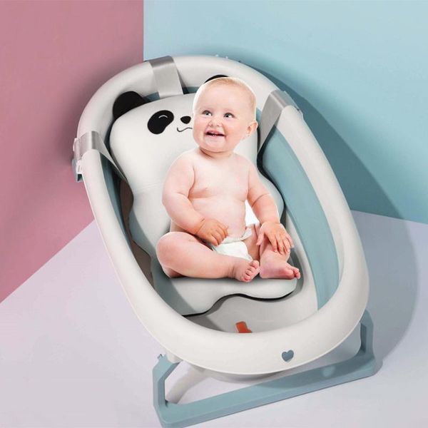 

bathing tubs & seats cartoon portable born shower bathtub mat baby non-slip bath tub safety security air cushion foldable soft pillow seat