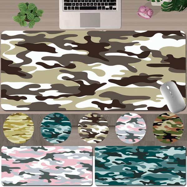 

mouse pads & wrist rests gaming pad pu leather camouflage pattern series computer keyboard mat large 800x300/600x300 office desk accessories
