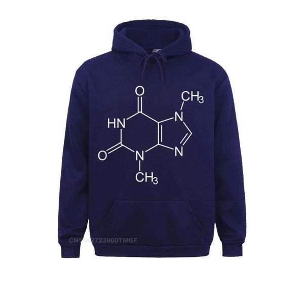 

men's hoodies & sweatshirts slim fit funny long sleeve women theobromine molecule chocolate custom autumn clothes, Black