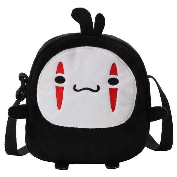 

cute cartoon no face man plush bag hayao miyazaki messenger for kids adults