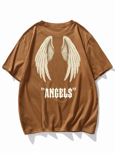 

men wing and letter graphic tee x7vq#, White;black