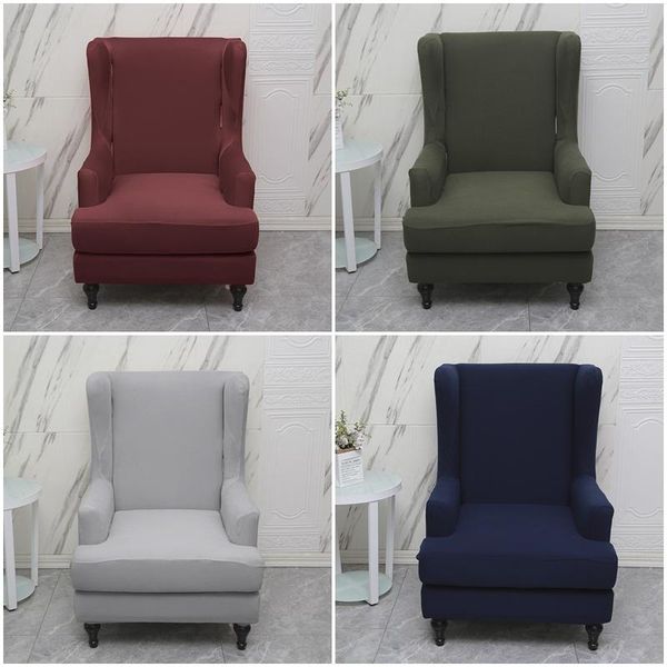 

wing back chair cover spandex sloping arm all-inclusive washable armchair slipcover for home wedding decor covers