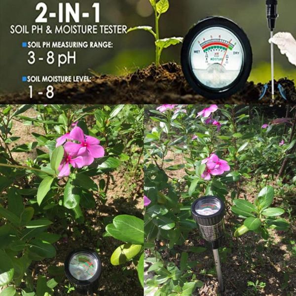 

high sensitivity 2 in 1 pen type ph meter soil acidity moisture monitor for garden tester hygrometer watering equipments