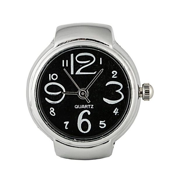 

wristwatches fashion finger ring quartz watches reloj hombre casual round dial portable women men simple gifts, Slivery;brown