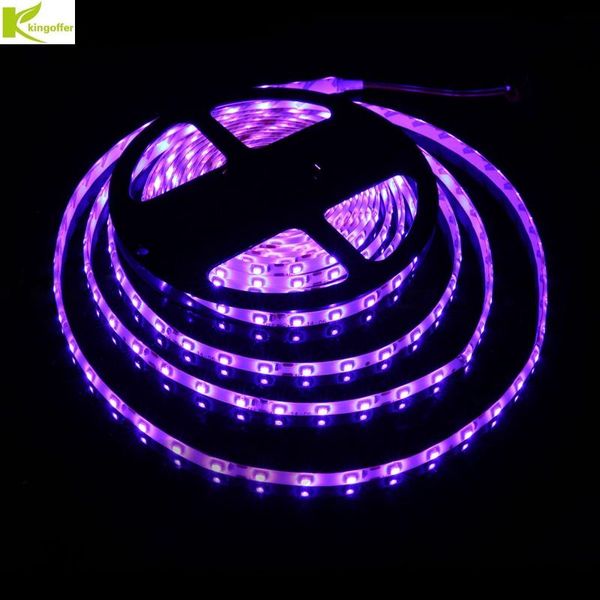 

kingoffer uv smd ip20/ip65 waterproof ultraviolet purple led strip light 3528 5m/roll dc12v 60 leds/m ribbon tape home decor strips