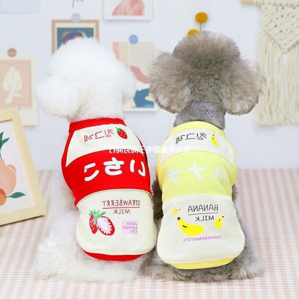 

clothing dog pet spring and summer clothing t-shirt fruit custom clothes 21