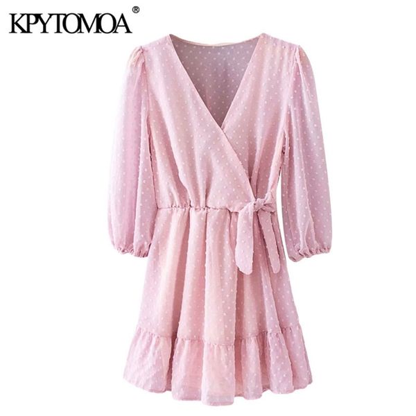 

women chic fashion dotted chiffon ruffled playsuits vintage long sleeve side bow tied female short jumpsuits mujer 210420, Black;white