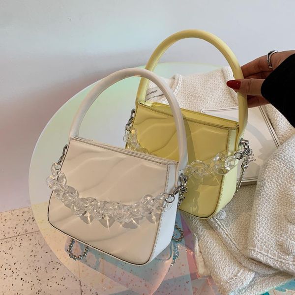 

summer acrylic french 2021 portable exquisite women's square bag messenger new small cute niche bead npgxo