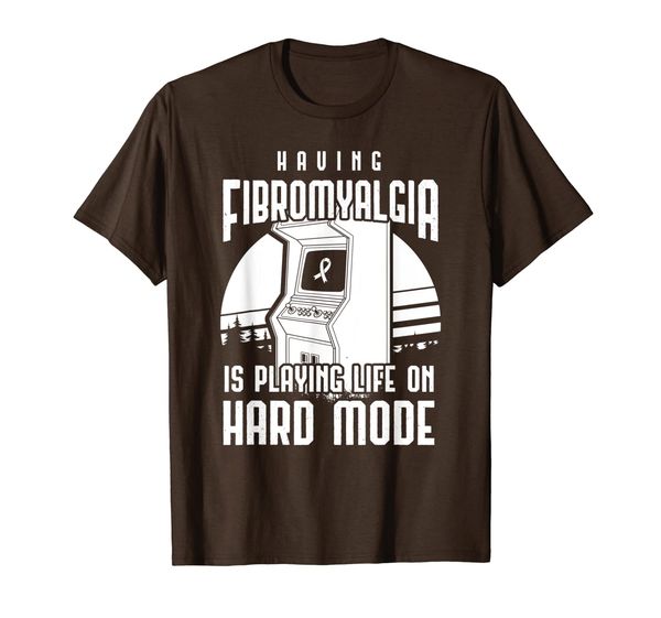 

having fibromyalgia is playing life on hard mode t-shirt, White;black