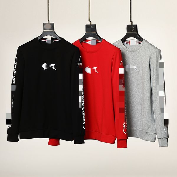 

luxury france men's hoodies designer brand couple sweatshirt pullover long sleeve round neck ladies solid color printed base shirt cart, Black