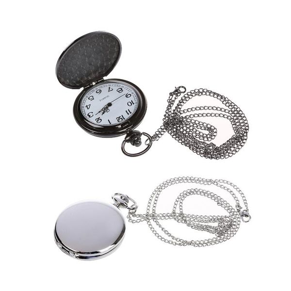 

pocket watches unique vintage mens lady analog watch necklace pendant chain cute gift, Slivery;golden