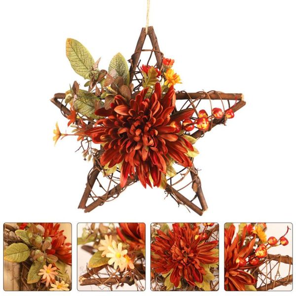 

decorative flowers & wreaths 1pc simulated flower pendant wall hanging decor home ornament for (orange)