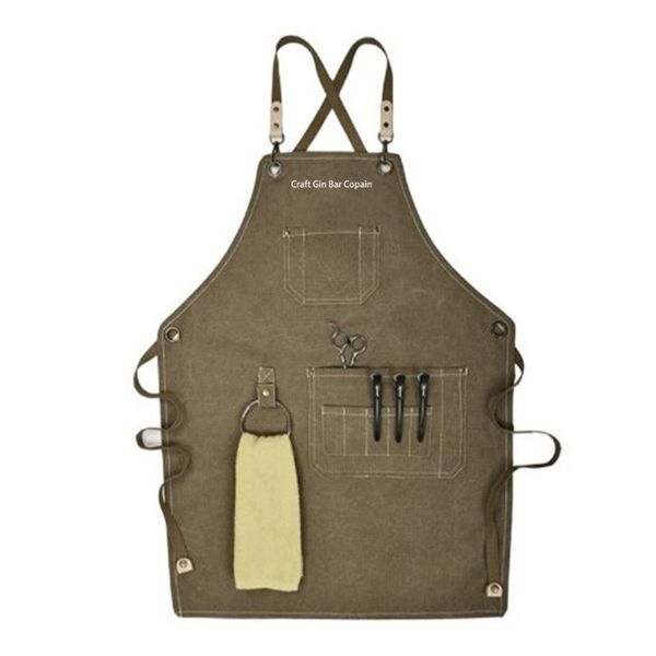 

aprons chef apron cotton canvas cross back adjustable with pockets for women and