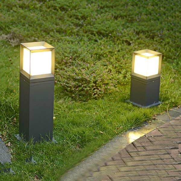 

thrisdar e27 outdoor lawn lamps ip65 waterproof garden courtyard pathway column lights villa street landscape pillar