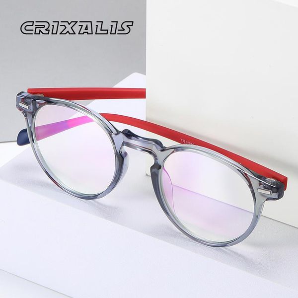 

sunglasses crixalis vintage blue light blocking glasses women round flexible optics reading frame computer gaming eyewear men uv400, White;black