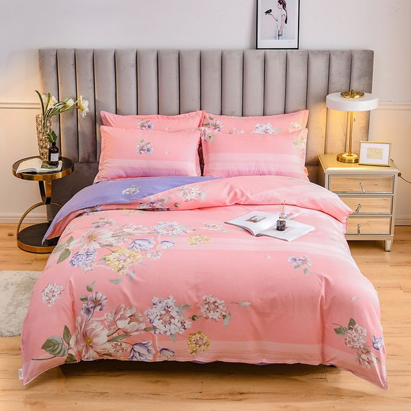 

thickened pure four piece set of all season cotton bed sheet quilt cover bedding