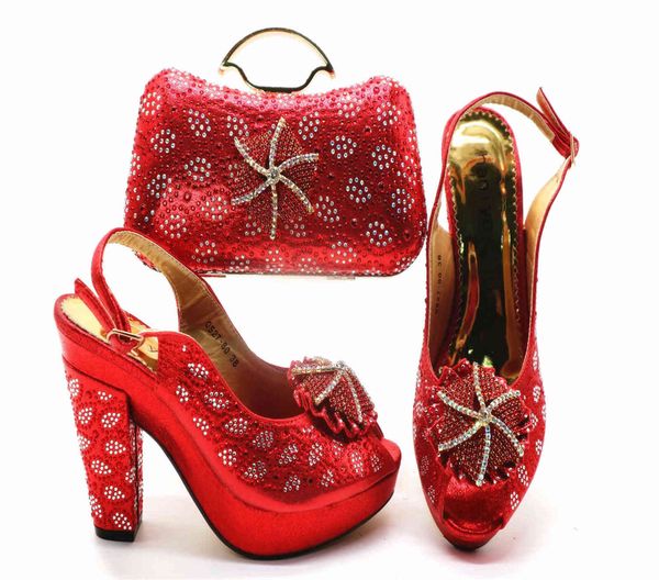 

big size 12cm high heel shoes with handbag summer fish mouth thick temperament dinner wedding bag, Black