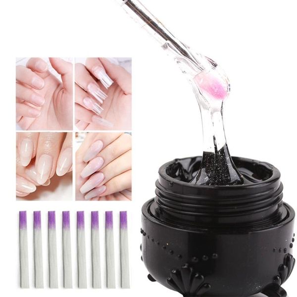

nail gel builder art natural pink clear camouflage color extend finger extension crystal, Red;pink
